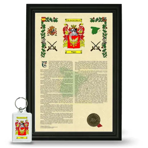 Vegas Framed Armorial History and Keychain - Black