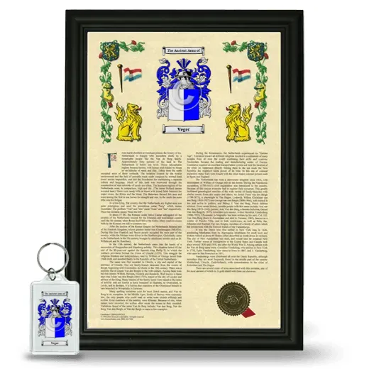 Veger Framed Armorial History and Keychain - Black