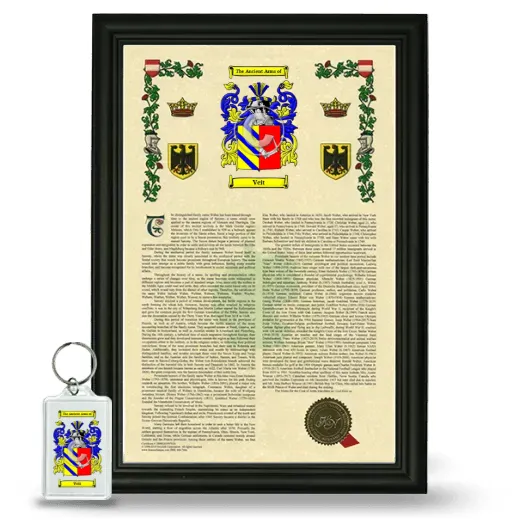 Veit Framed Armorial History and Keychain - Black