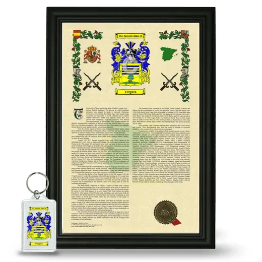 Vergara Framed Armorial History and Keychain - Black