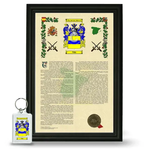 Vido Framed Armorial History and Keychain - Black