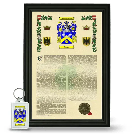 Voegel Framed Armorial History and Keychain - Black