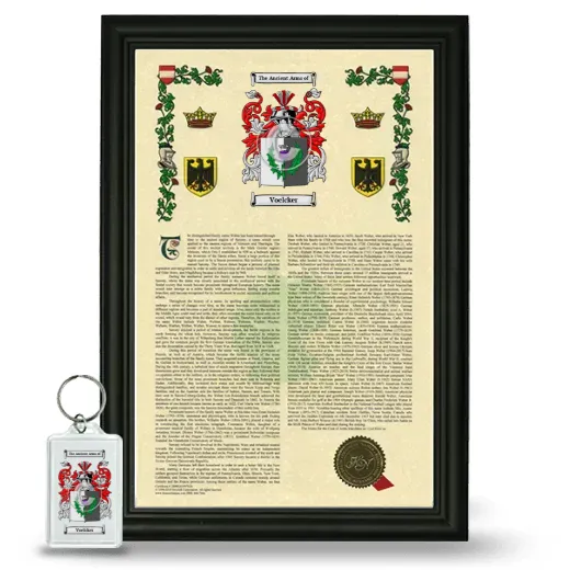 Voelcker Framed Armorial History and Keychain - Black
