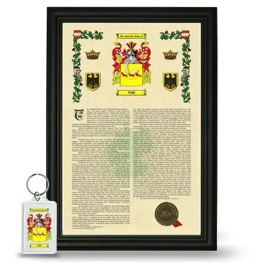 Vold Framed Armorial History and Keychain - Black