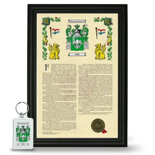 Voth Framed Armorial History and Keychain - Black