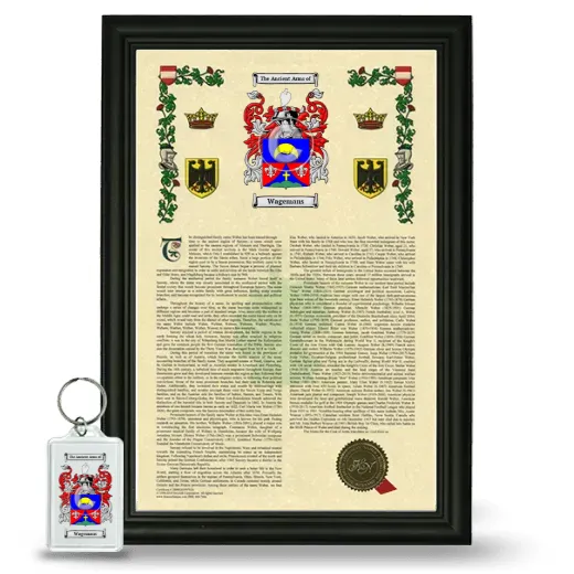 Wagemans Framed Armorial History and Keychain - Black