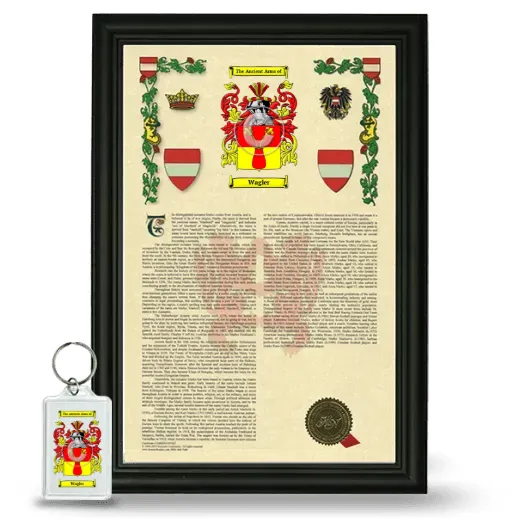 Wagler Framed Armorial History and Keychain - Black