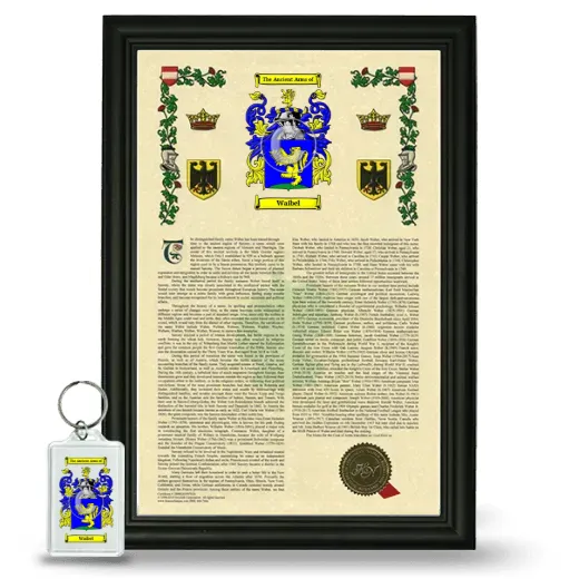 Waibel Framed Armorial History and Keychain - Black