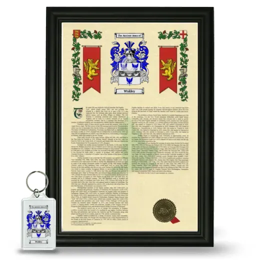Wakley Framed Armorial History and Keychain - Black
