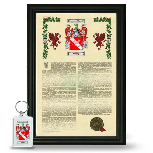 Waling Framed Armorial History and Keychain - Black