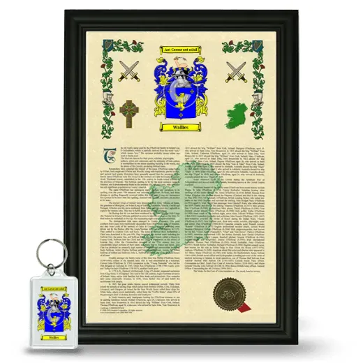 Wallies Framed Armorial History and Keychain - Black