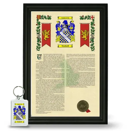Wardwell Framed Armorial History and Keychain - Black