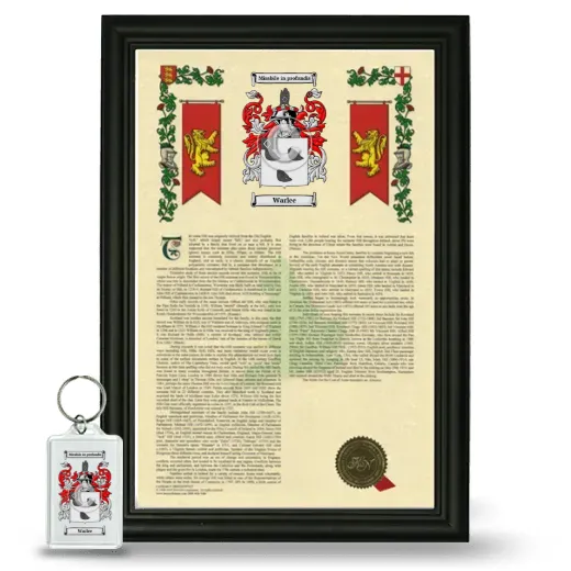 Warlee Framed Armorial History and Keychain - Black
