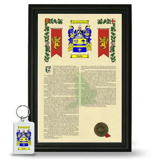 Wayles Framed Armorial History and Keychain - Black