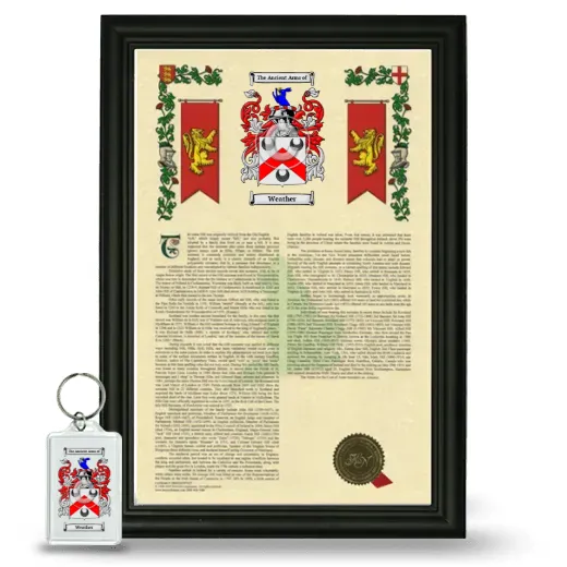 Weather Framed Armorial History and Keychain - Black