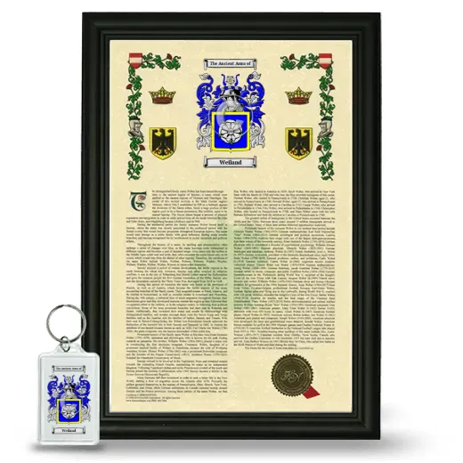 Weiland Framed Armorial History and Keychain - Black