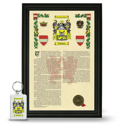Weinmann Framed Armorial History and Keychain - Black