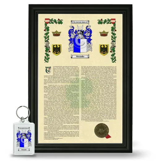 Werneke Framed Armorial History and Keychain - Black
