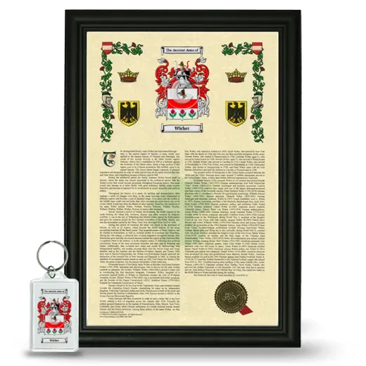 Wicher Framed Armorial History and Keychain - Black