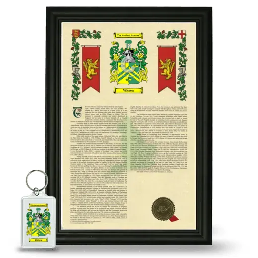 Wicken Framed Armorial History and Keychain - Black