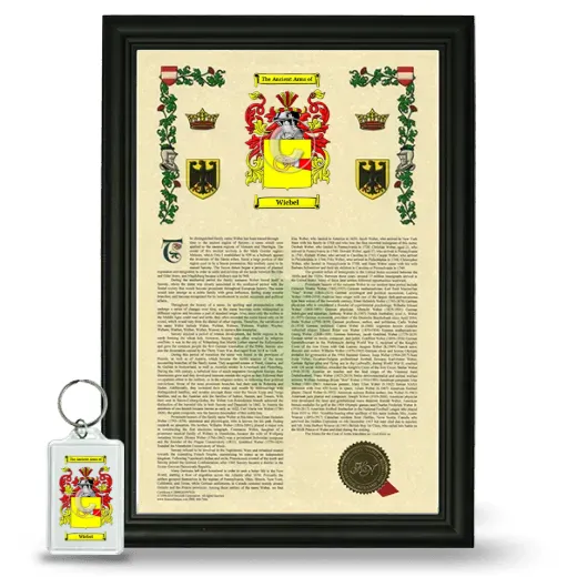 Wiebel Framed Armorial History and Keychain - Black