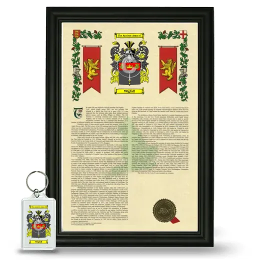 Wigfall Framed Armorial History and Keychain - Black