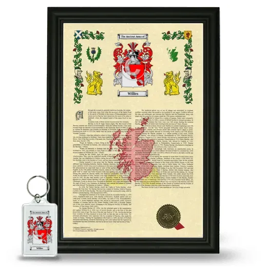 Willies Framed Armorial History and Keychain - Black