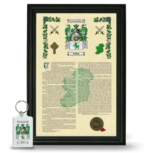 Wilson Framed Armorial History and Keychain - Black