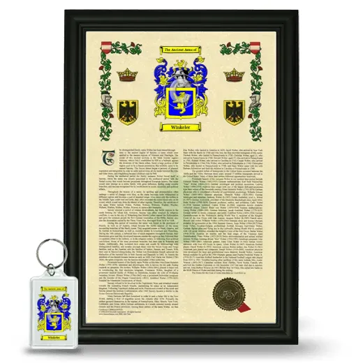 Winkeler Framed Armorial History and Keychain - Black