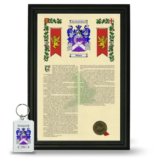Winroe Framed Armorial History and Keychain - Black