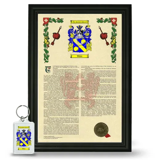 Wirtz Framed Armorial History and Keychain - Black