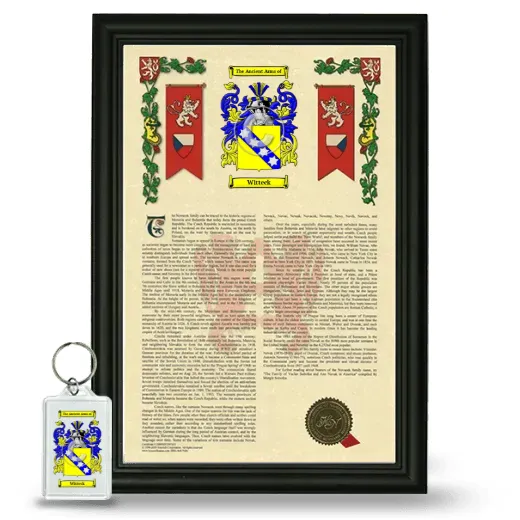Witteck Framed Armorial History and Keychain - Black