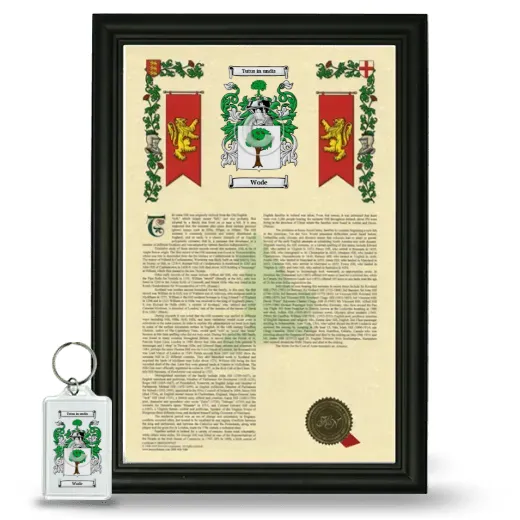 Wode Framed Armorial History and Keychain - Black