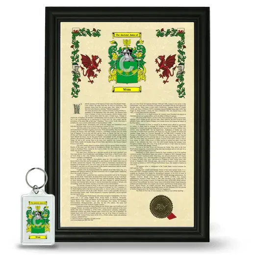 Wom Framed Armorial History and Keychain - Black