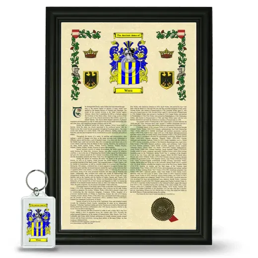 Wurz Framed Armorial History and Keychain - Black