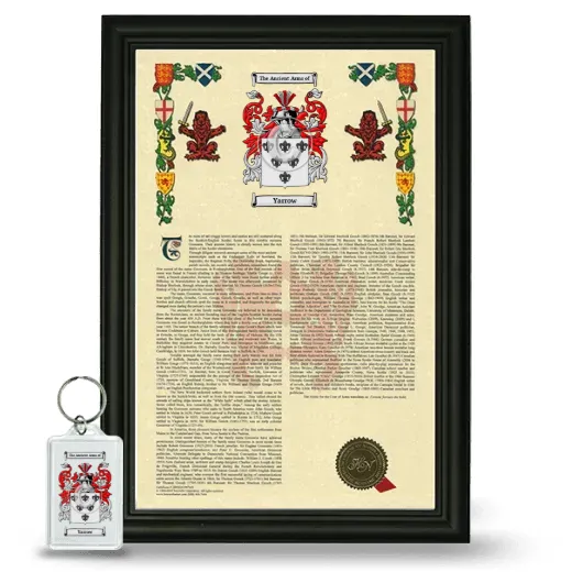 Yarrow Framed Armorial History and Keychain - Black
