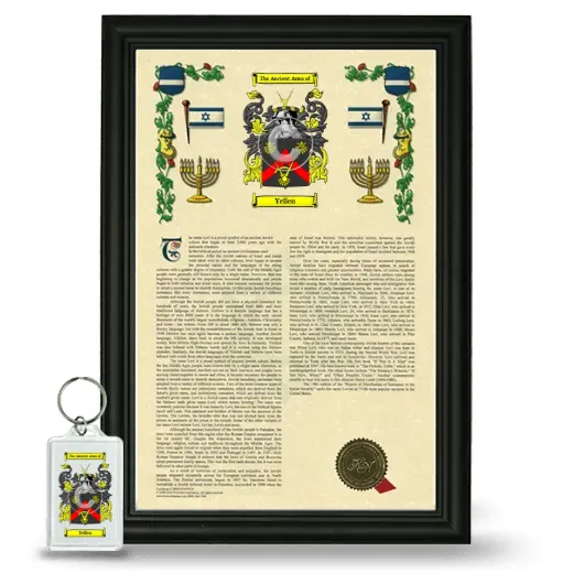 Yellen Framed Armorial History and Keychain - Black
