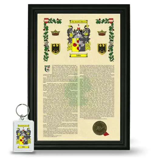 Zahn Framed Armorial History and Keychain - Black