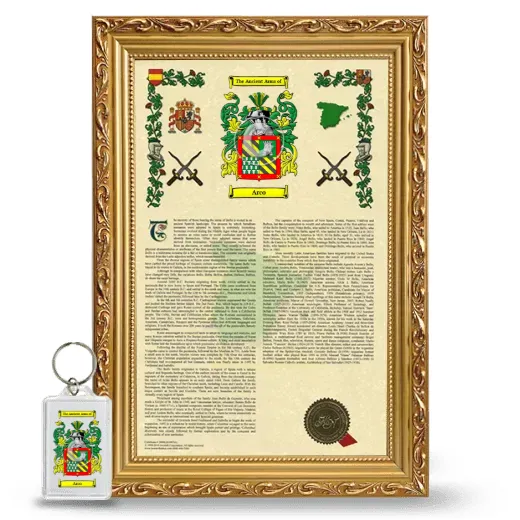 Arco Framed Armorial History and Keychain - Gold