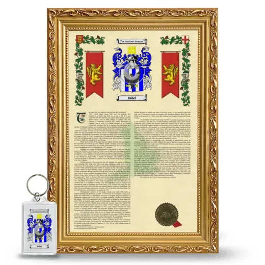 Babel Framed Armorial History and Keychain - Gold