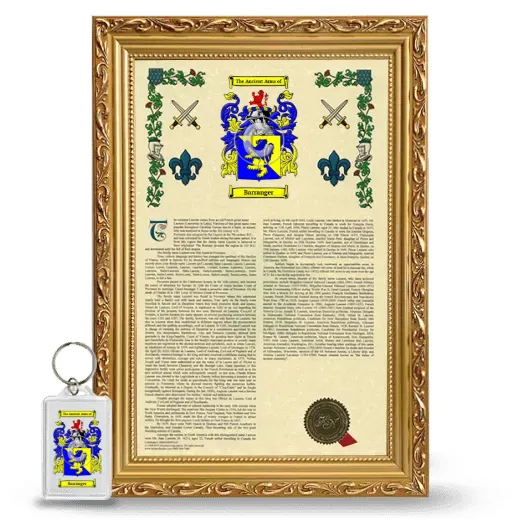 Barranger Framed Armorial History and Keychain - Gold