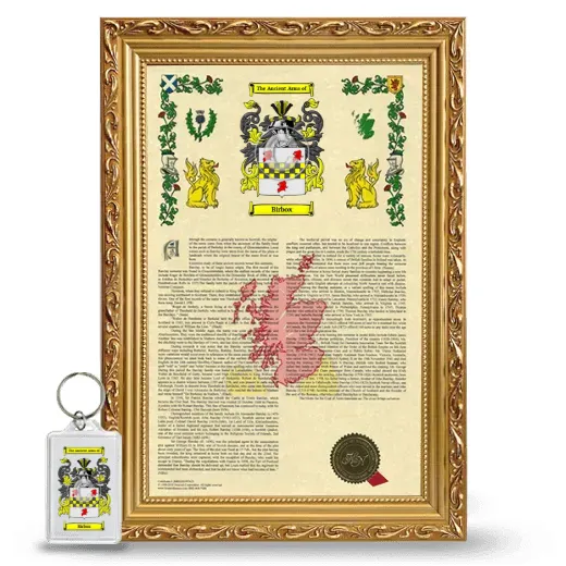 Birbox Framed Armorial History and Keychain - Gold