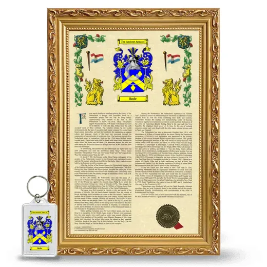Bode Framed Armorial History and Keychain - Gold