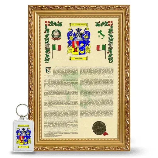 Boschini Framed Armorial History and Keychain - Gold