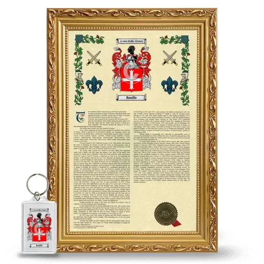 Bouille Framed Armorial History and Keychain - Gold