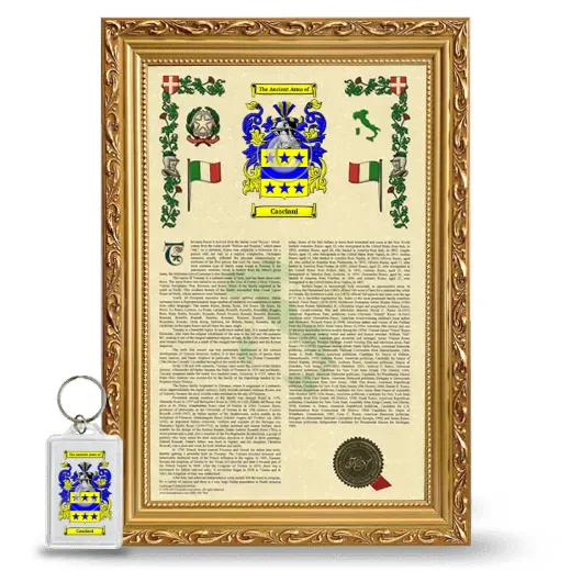 Casciani Framed Armorial History and Keychain - Gold