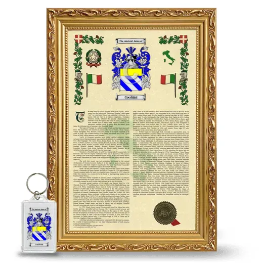 Cocchini Framed Armorial History and Keychain - Gold