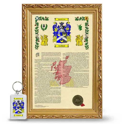 Crackend Framed Armorial History and Keychain - Gold
