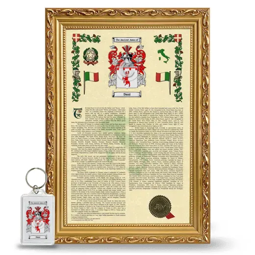 Dani Framed Armorial History and Keychain - Gold