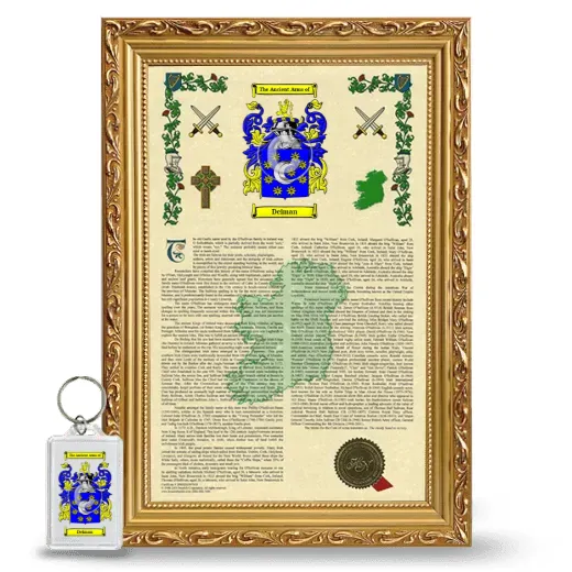 Deiman Framed Armorial History and Keychain - Gold